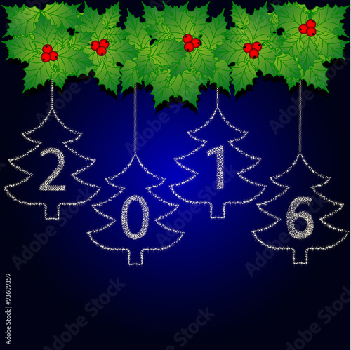 Greeting cards Vector illustration the idea for the Christmas banner. Christmas wreath