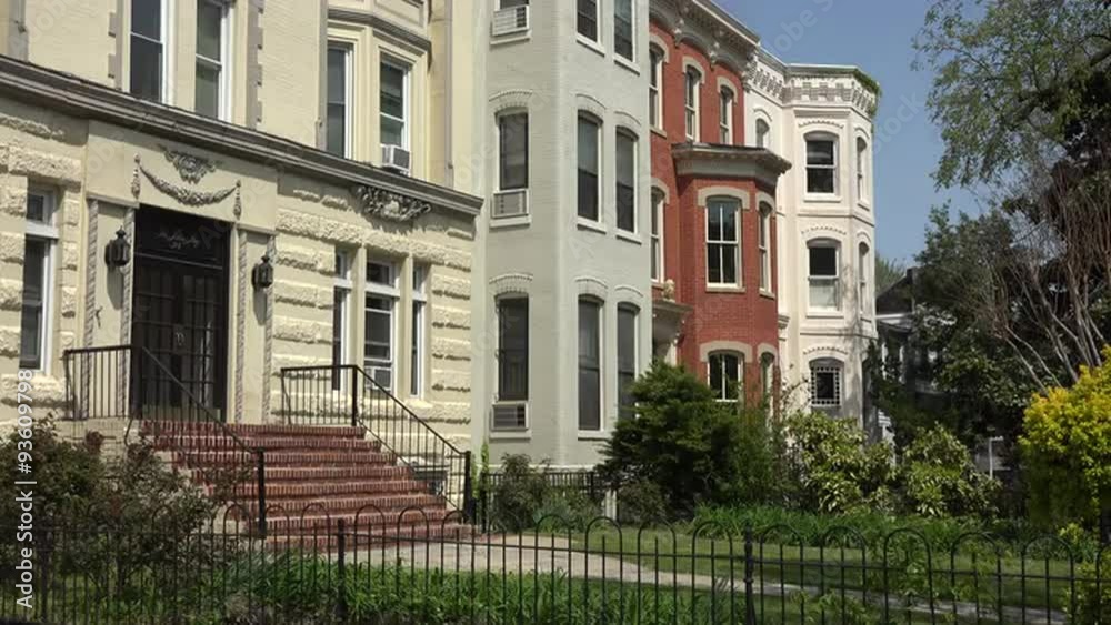 Capitol Hill beautiful row houses yards Washington DC 4K 041