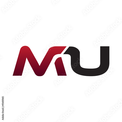 Modern Initial Logo MU
