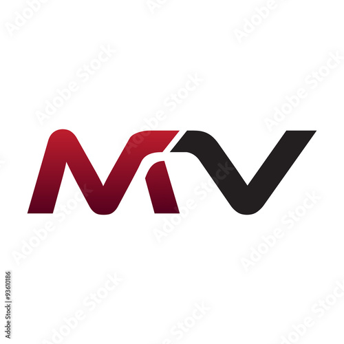 Modern Initial Logo MV