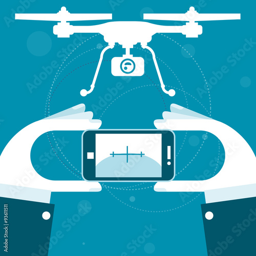 Quadrocopter remote control from smartphone