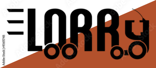 Lorry Logo On White And Orange