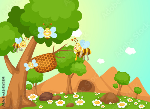 honey bee vector