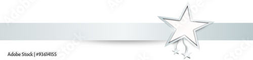 Band Banner Silber Etikett Weihnachten Stern