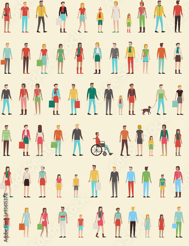 People seamless pattern