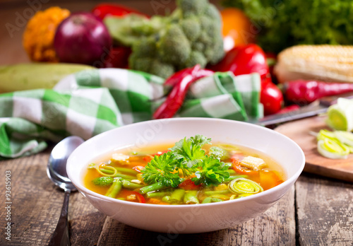 bowl of vegetable soup