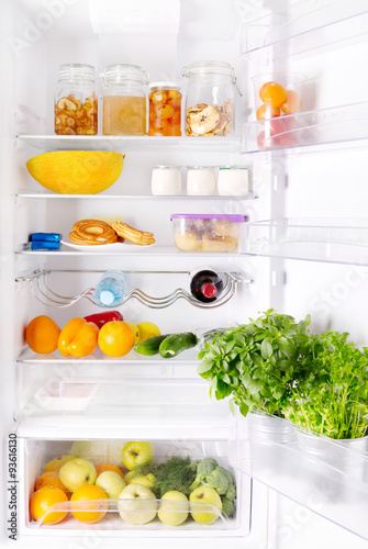 refrigerator with products
