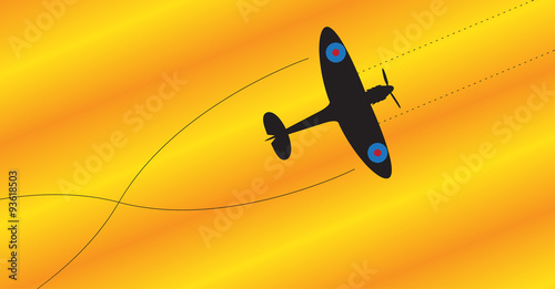 Spitfire Silhouette Fighting