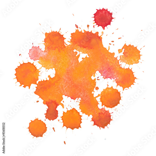 Abstract watercolor paint aquarelle hand drawn colorful splatter