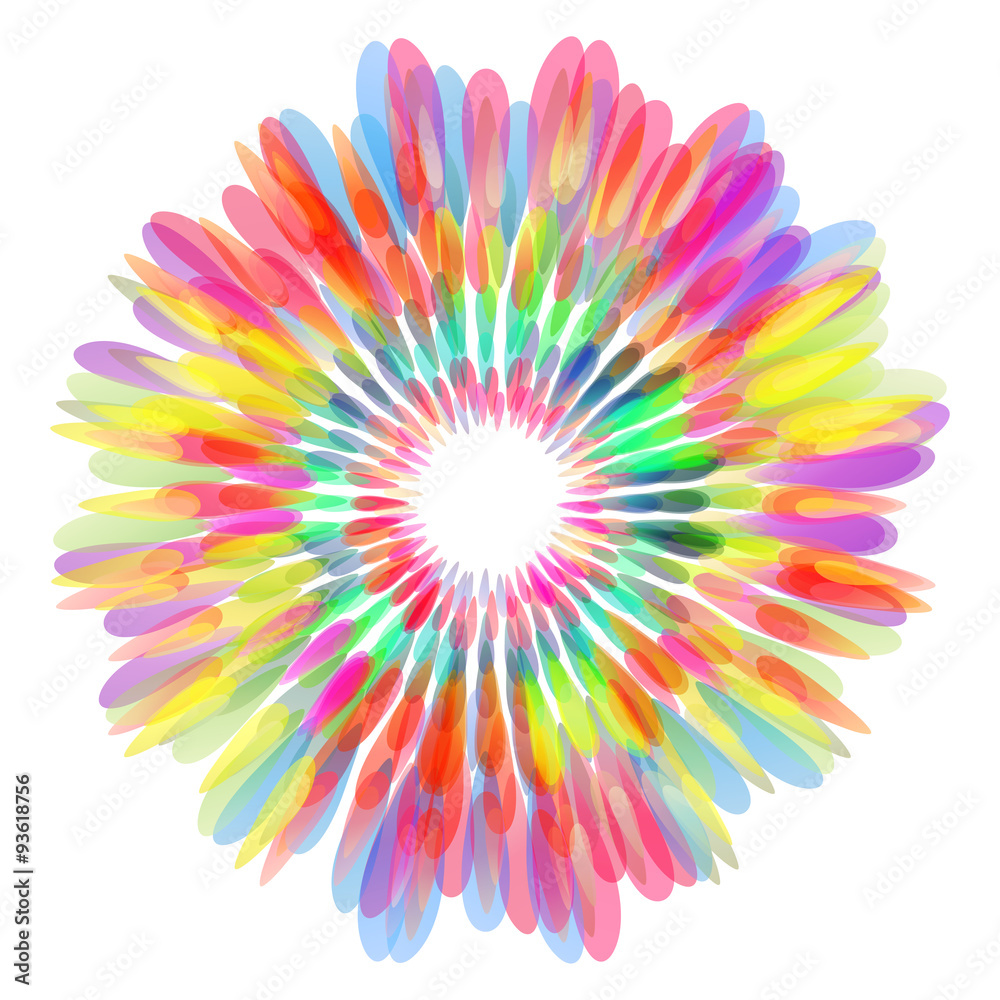 Colorful abstract flower icon, design element