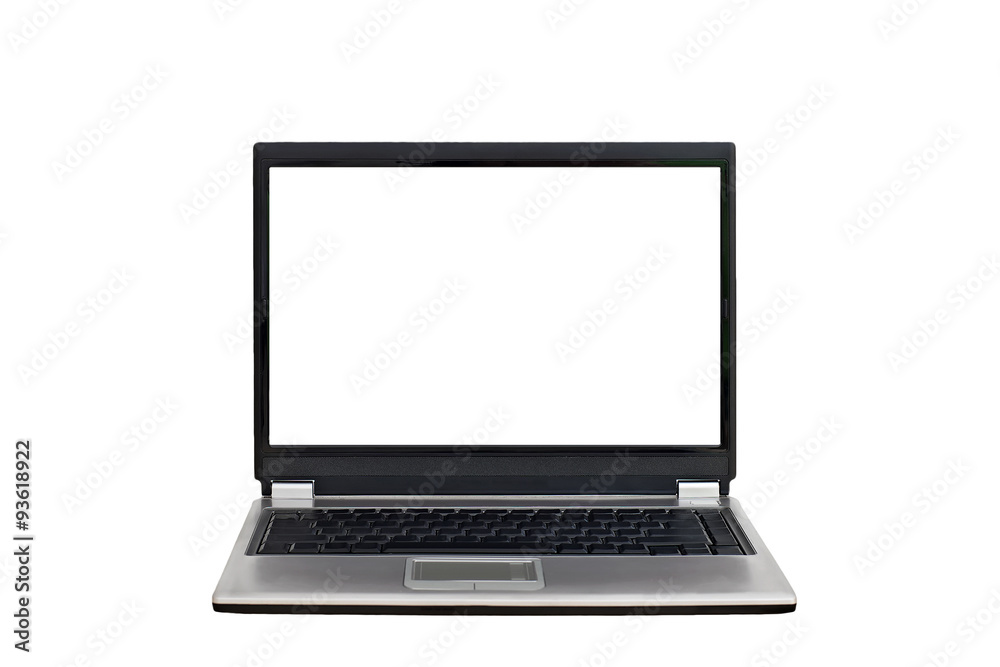 laptop with blank screen isolated on white laptop with blank screen isolated on white