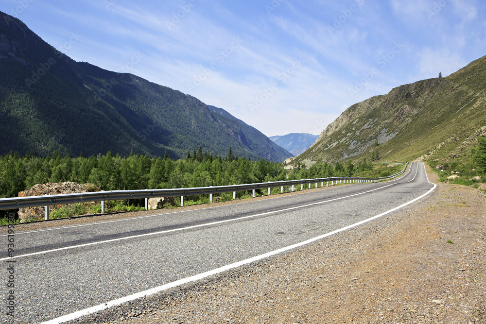 Beautiful Chuysky Trakt in Altai Mountains.