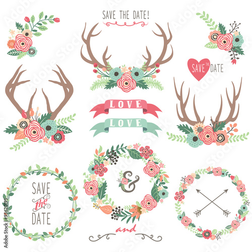 Wedding Floral Antlers