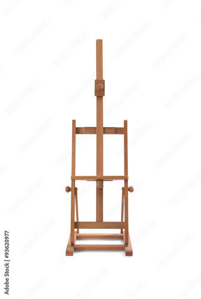 Wooden painter easel isolated on white Wooden painter easel isolated on white