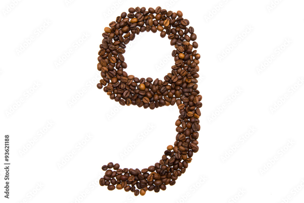 number nine of coffee beans