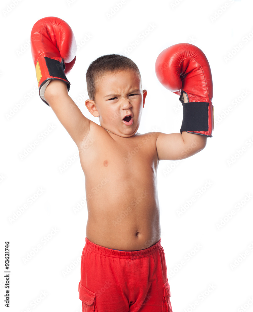 portrait of a little boy wearing boxer gloves portrait of a little boy wearing boxer gloves