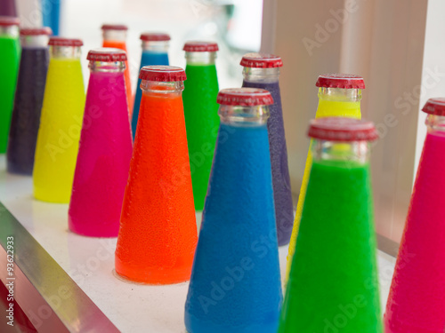 Fluorescent Colorful Aperitif Bottle Drinks