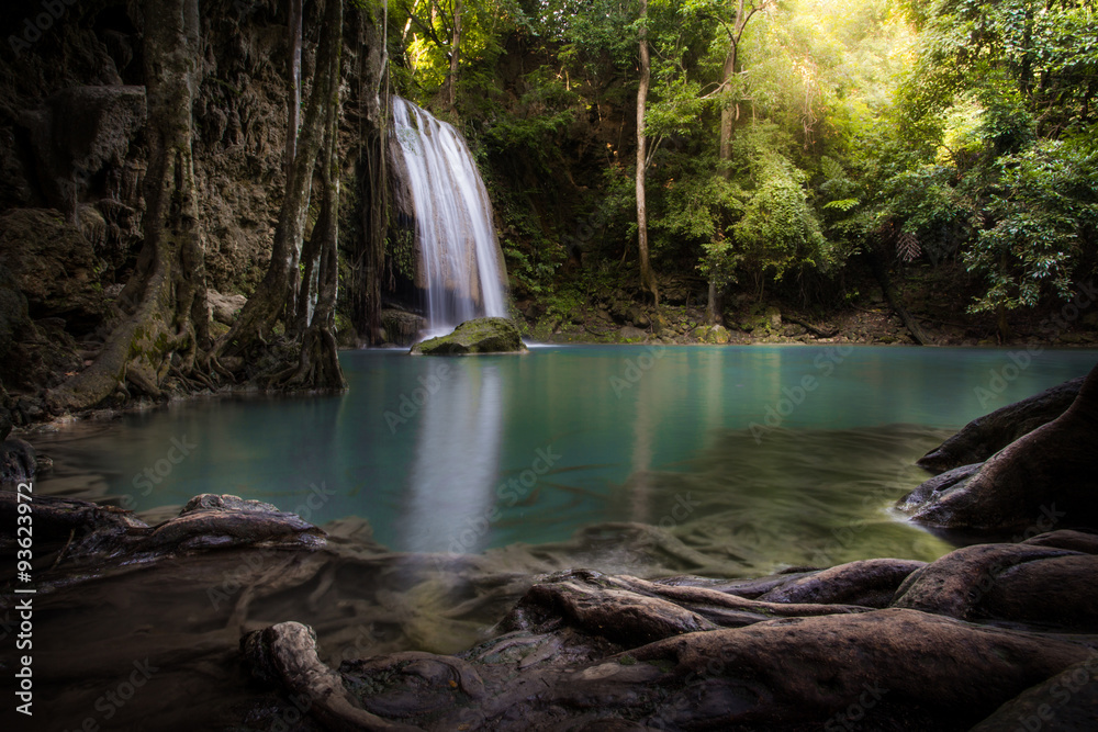 Beautiful Erawan waterfall