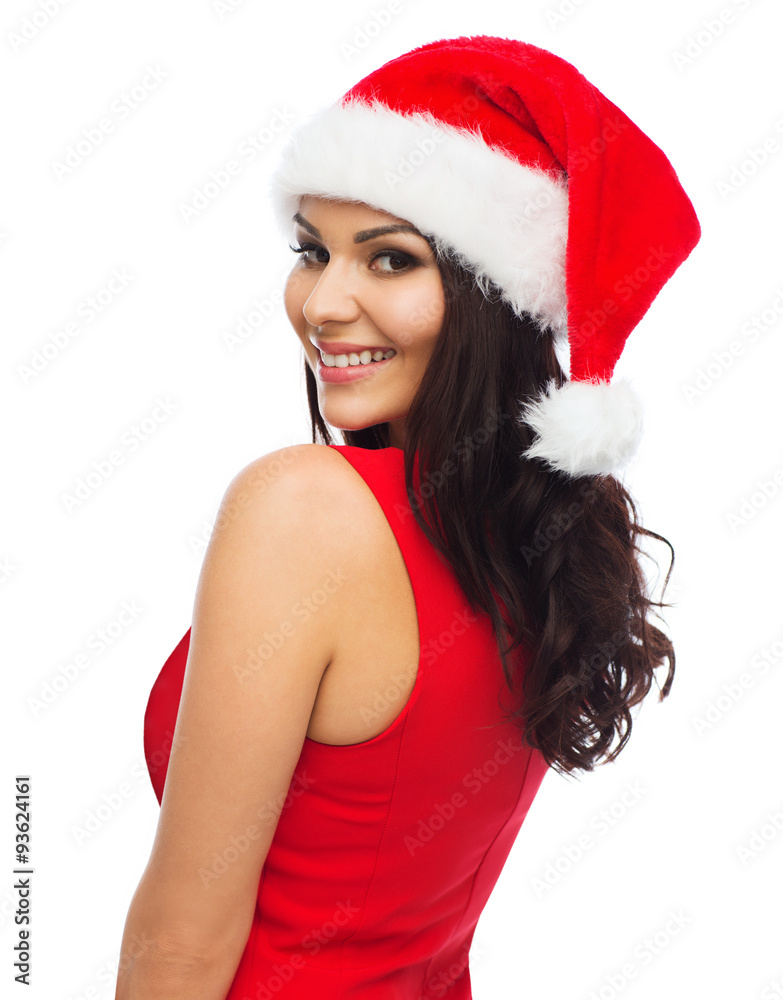 beautiful sexy woman in santa hat and red dress beautiful sexy woman in santa hat and red dress