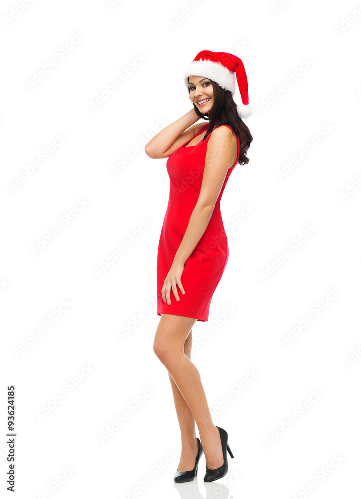 beautiful sexy woman in santa hat and red dress beautiful sexy woman in santa hat and red dress