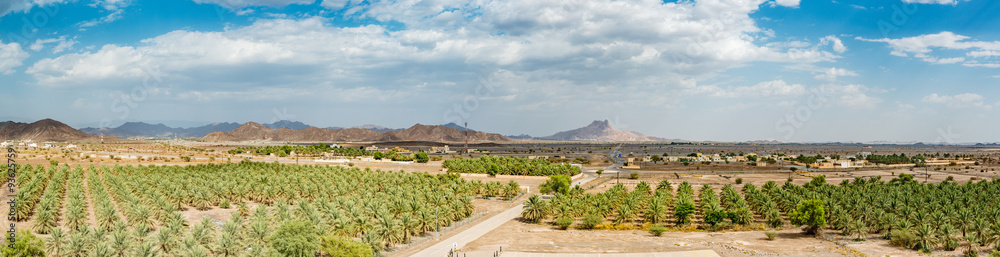Town of Oasis in Jabrin, Ad Dakhiliyah, Oman. It is located about 50 km southwest of Nizwa.