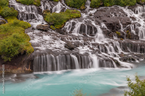 Fototapeta Naklejka Na Ścianę i Meble -  Hraunfossar Waterfalls
