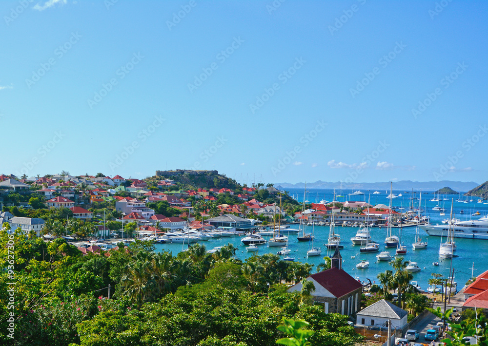 Caribbean port of Gustavia, St Barth island