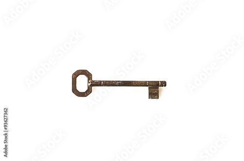Old key with white background © Davide Angelini