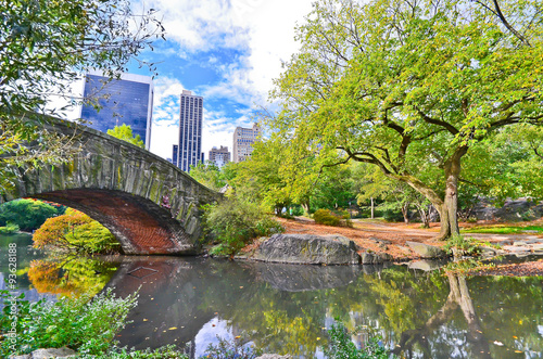 Photography View of Central Park in New York City in autumn