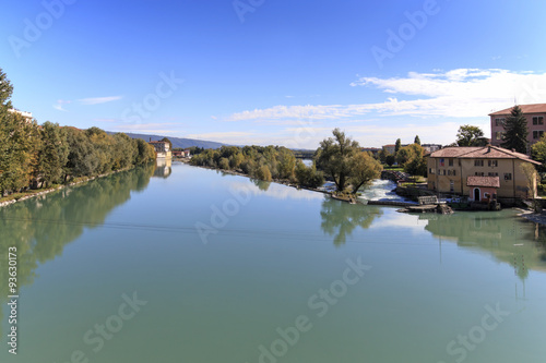 Dora Baltea River and Ivrea cityscape in Piedmont, Italy © Fabio Nodari