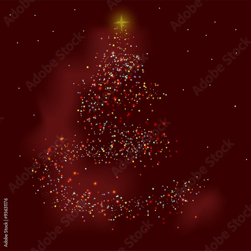 Christmas tree holiday background abstraction