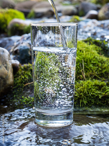 Mineral water in a glass