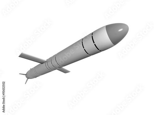 Cruise missiles isolated on white background