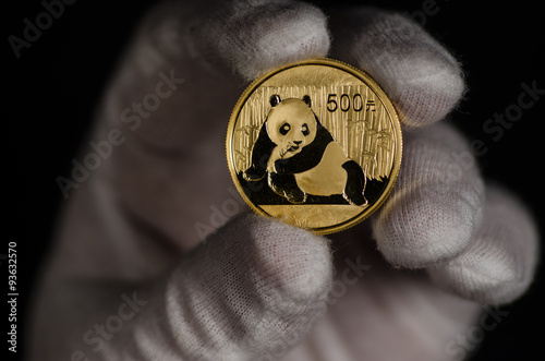 Chinese Panda Gold Coin 1oz 2015 photo