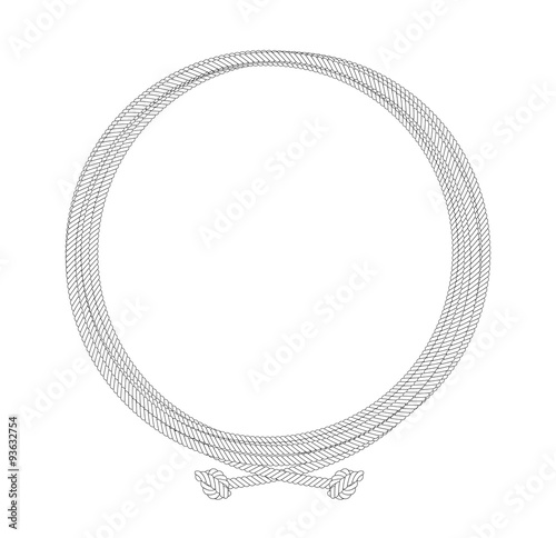 Round rope contour node frame