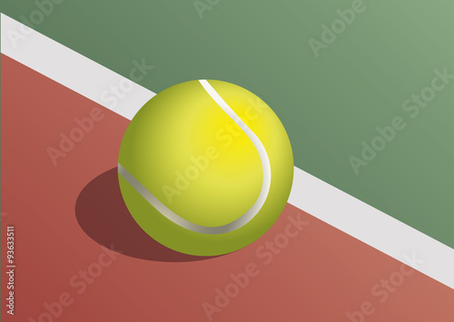 TENNIS BALL IN THE COURT