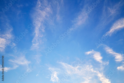 Cirrus clouds in sky