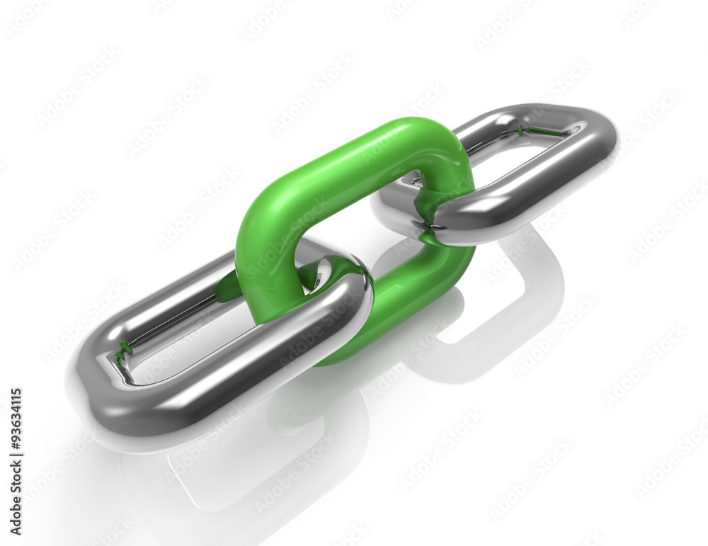 Obraz premium link 3d chain concept