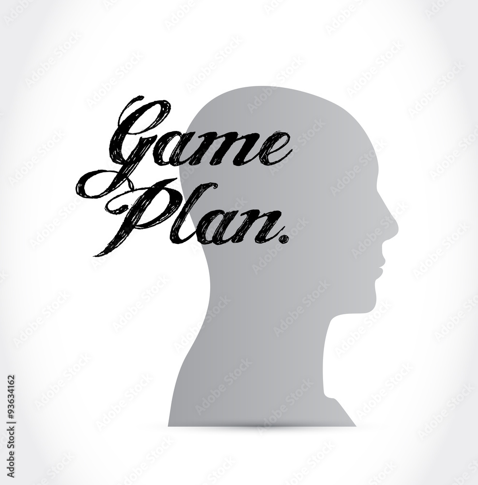 Game plan sign concept illustration design