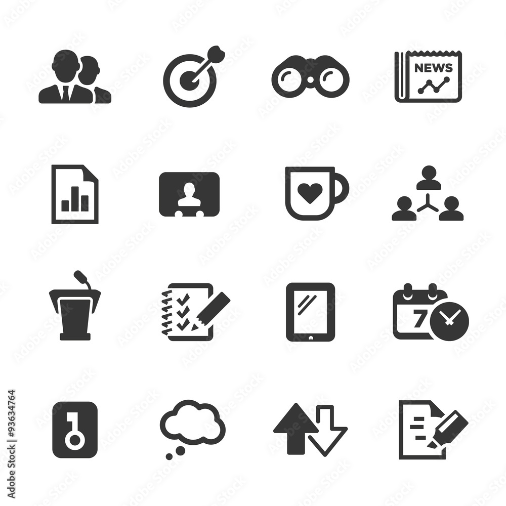 Business Icons, Mono Series Business Icons, Mono Series