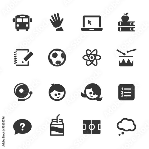 Education Icons, Mono Series