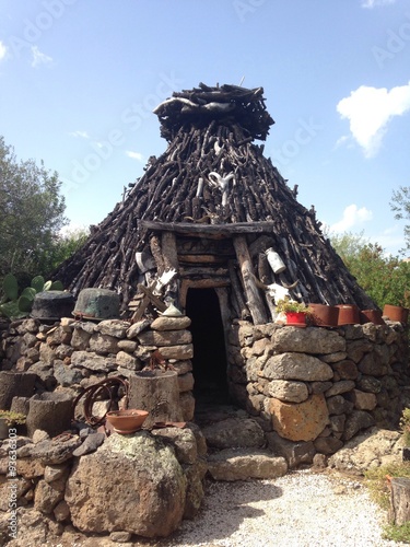 shepherd shelter in sardinia, italy photo