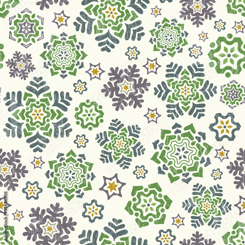 Snowflake seamless pattern
