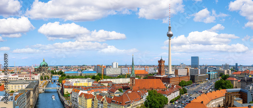 Skyline of Berlin, view of the Alexanderplatz