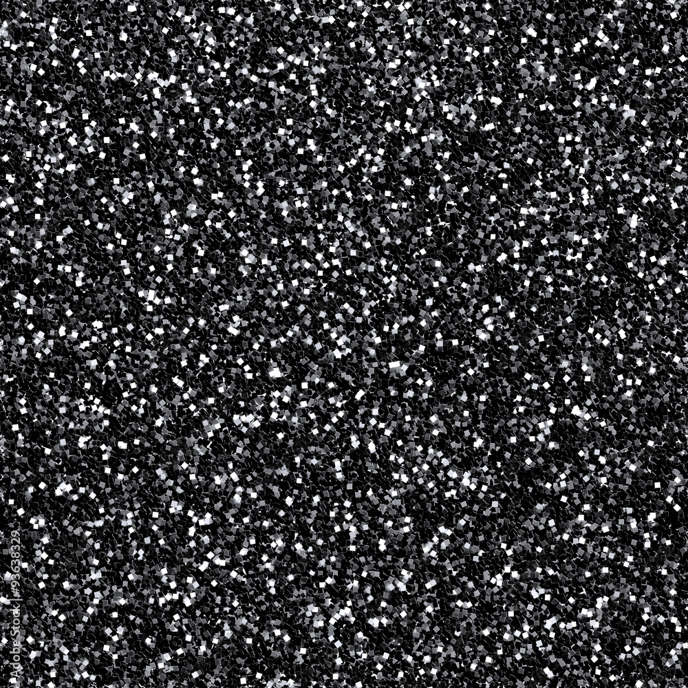 Foto de Black glitter texture. Seamless pattern do Stock