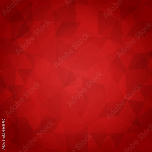 abstract background of triangles on colorful red fond