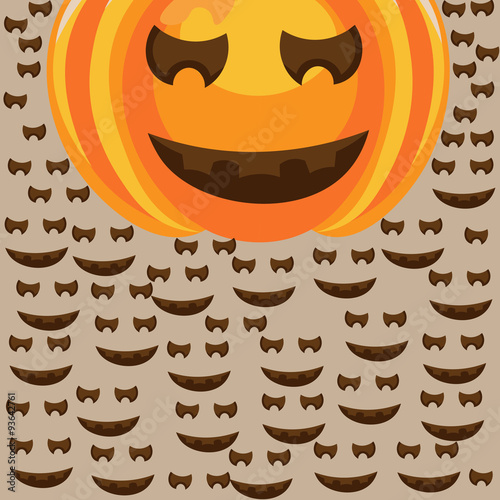 One pumpkin on smiles backdrop
