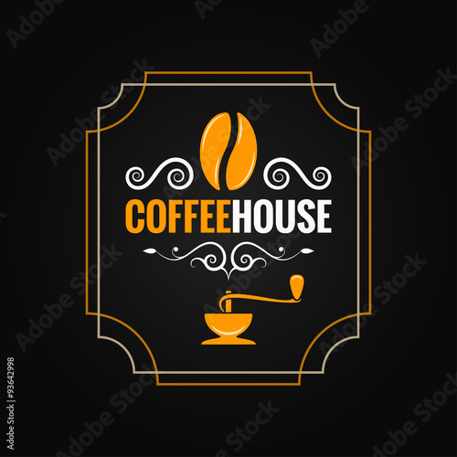 coffee bean vintage label background
