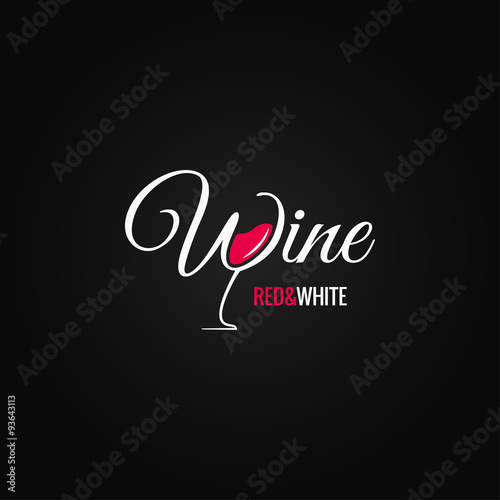 wine glass logo design background