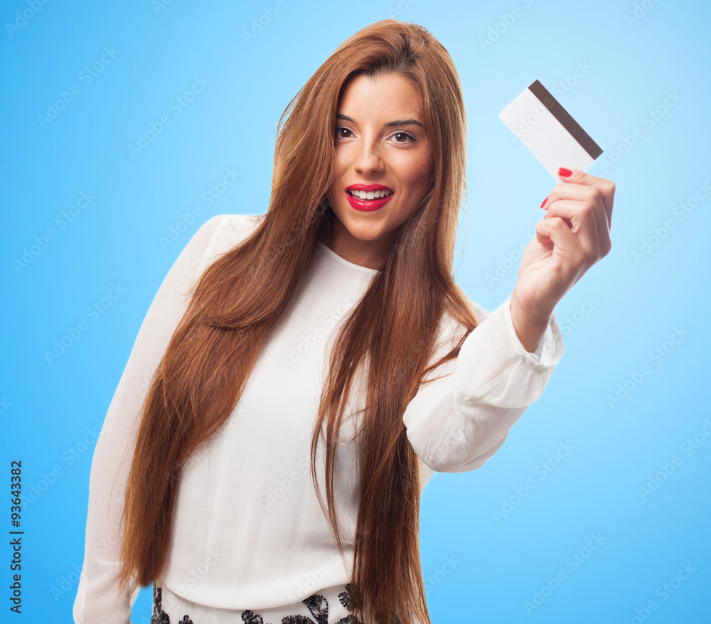 a young woman shopping with her credit card a young woman shopping with her credit card